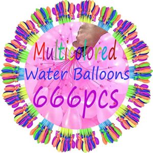 Water Balloons for Kids 666pcs Water Balloon Self Sealing Quick Fill Multi Color Balloons for Summer Outdoor with Family