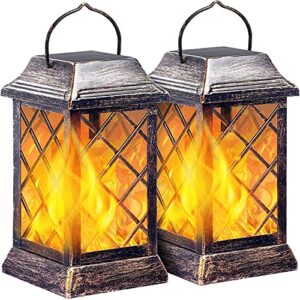 SOLARBABY Solar Lantern Outdoor Flicker Flame Lights