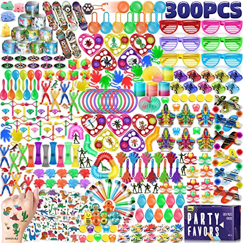 icknack Kids Party Bag Fillers for Girls Boys Party Favours Assortment Kids Small Toys for Game Prizes Party Packs 300PCS