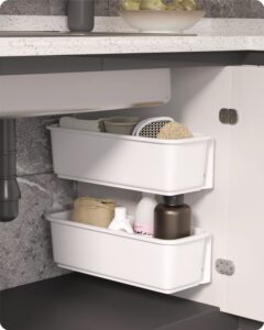Baffect 2 pcs Kitchen Pull Out Cabinet Basket Organisers