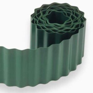 garden mile Heavy Duty Green Plastic Garden Border Edging - Durable and Flexible Decorative Stones Lawn Edging Border Garden Fencing and Tidy for Grass Borders
