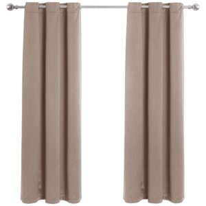 LAVANCE Blackout Curtains 2 Panels Thermal Insulated Darkening Eyelet Curtains 140 x 183cm Window Treatment Energy Saving Noise Reducing Light Blocking Privacy Drape for Bedroom Living Room