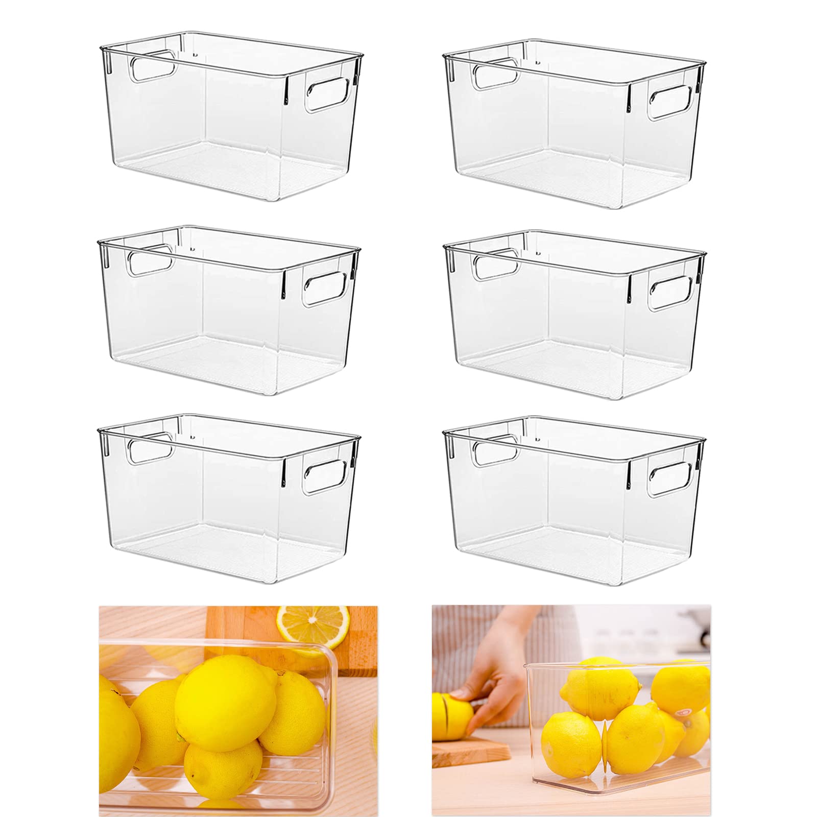 HPYLIF·H Transparent Pantry Organizer Bins
