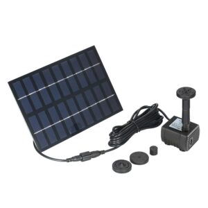 Anself Solar Pond Pump Solar Fountain Pump Solar Powered Water Pump 9V 1.8W 200L/H