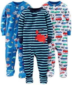 Simple Joys by Carter's Toddlers and Baby Boys' Snug-Fit Footed Cotton Pyjamas