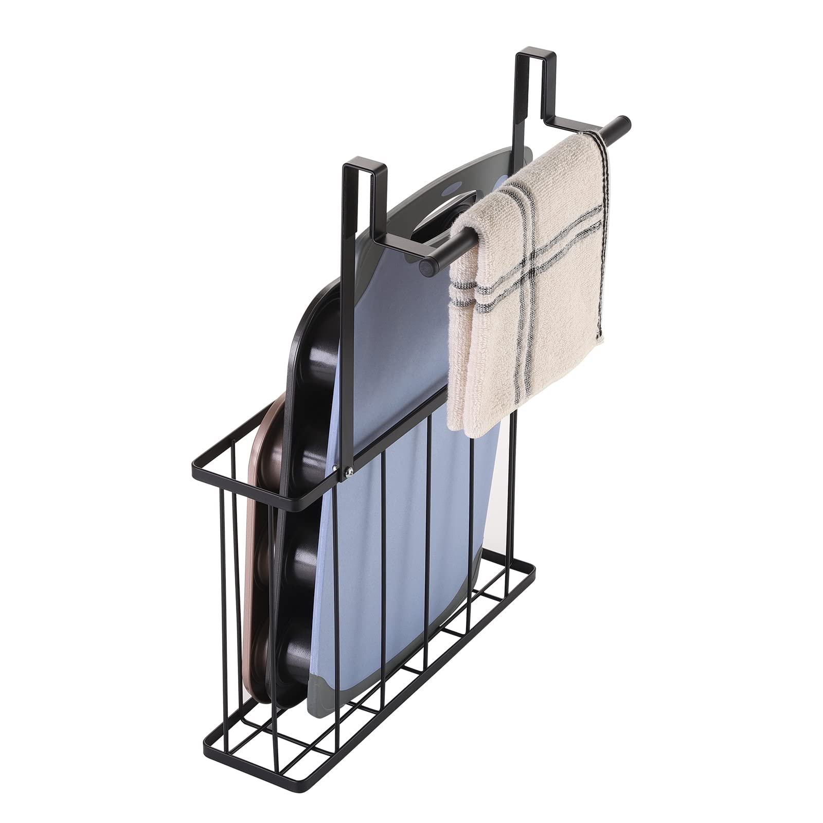 KES Over Door Towel Rail with Kitchen Cupboard Organiser