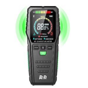Pinless Moisture Meter Mold Detector Wood Moisturer Meter for Walls Firewood Drywall Concrete (Upgraded)