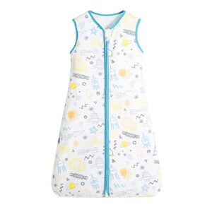 ZIGJOY Baby Sleep Bag Baby Wearable Blanket 100% Cotton Sleeveless Swaddle 0.5 TOG Sleep Sack Soft Baby Grow Bag for 6-12 Months Newborn Infant Toddler Boy Girl Windmill