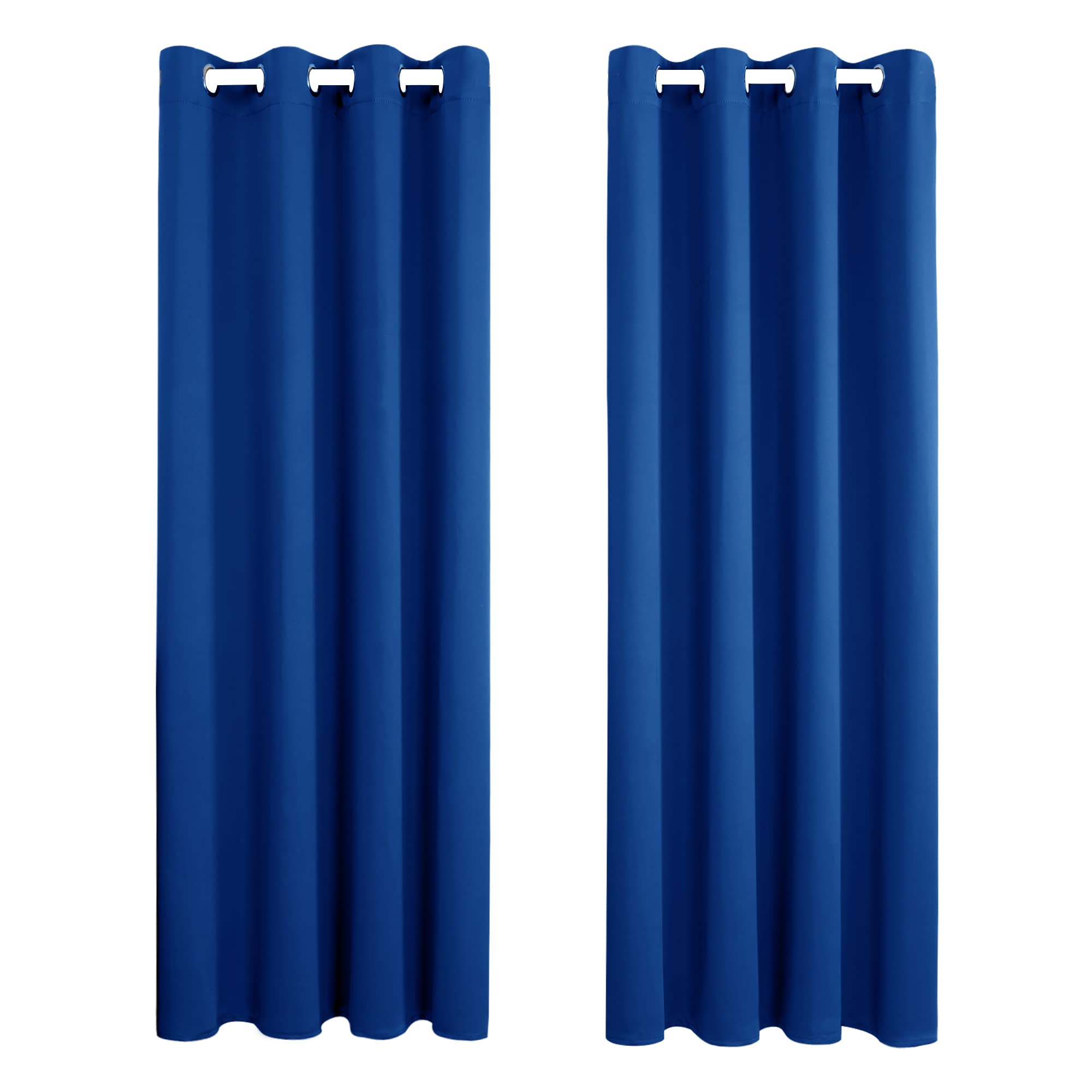 Amazon Brand - Umi Curtains Blackout Soft Thermal Insulated Decorative Nursery Curtains Eyelet Blackout Curtains for Boys 46 x 54 Inch Royal Blue Two Panels