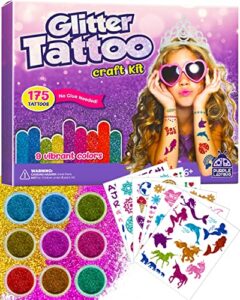 PURPLE LADYBUG Glitter Tattoos for Kids with 175 Designs
