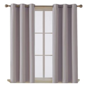 Home In Style 4U Blackout 100% Thermal Eyelet Curtains for Bedroom and Living room with Tie Back (90" x 54"