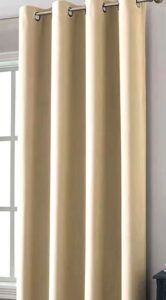 Scarlet Larkspur Blackout Polyester Curtain Eyelet Solid Super Soft Curtain Thermal Insulated Curtain/Drapes/Panels for Living Room Bedroom 46 X 54 Inch (117 X 137 CM) Magnolia 1 PANEL
