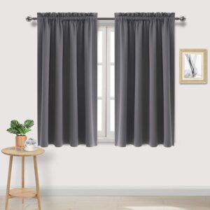 DWCN Rod Pocket Blackout Curtains for Bedroom Thermal Insulated Curtains Energy Saving Window Treatment Curtain Drapes for Living Room