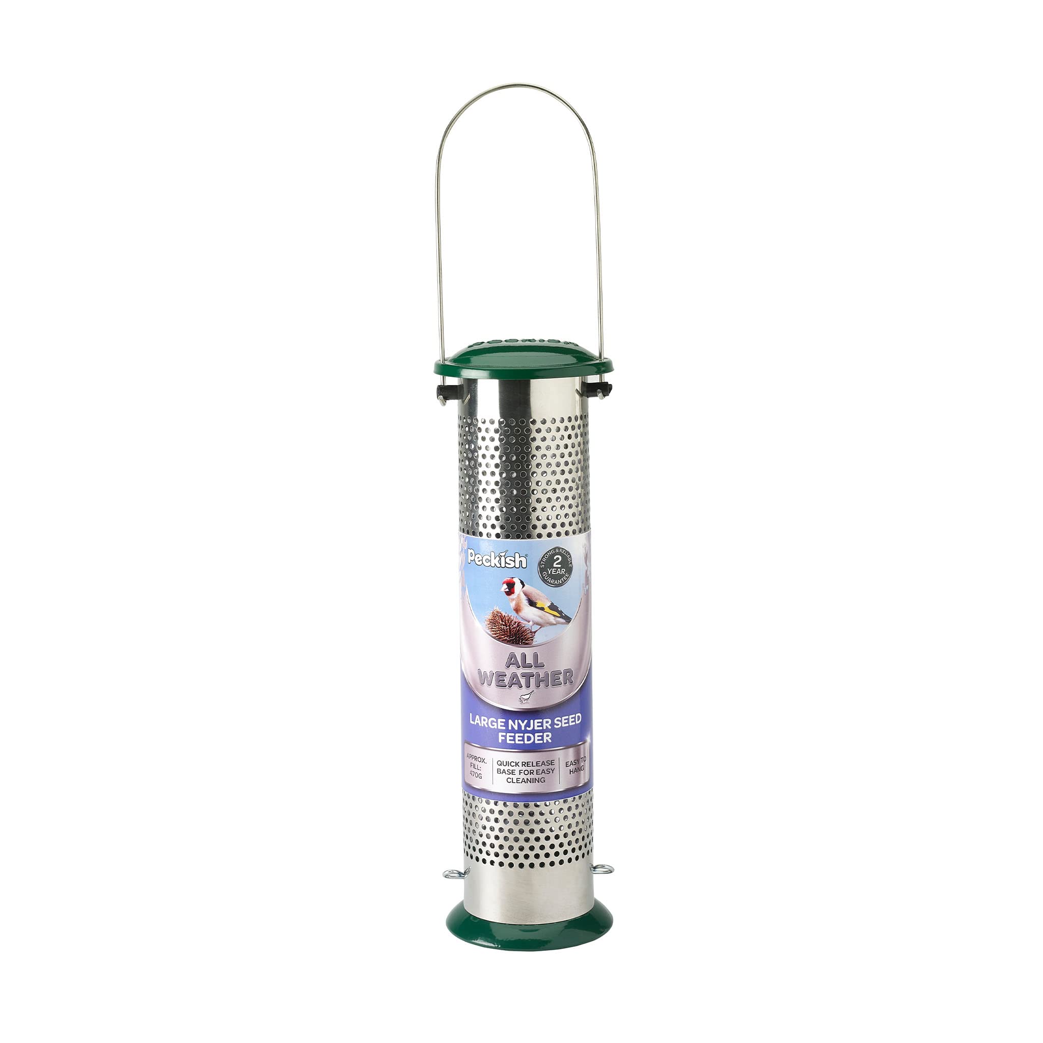 Peckish All Weather Metal Nyjer Seed Bird Feeder