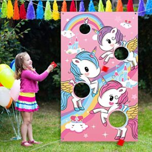 Unicorn Toss Game with 3 Pieces Nylon Bean Bag for Children Adult Unicorn Theme Party Decorations and Suppliers