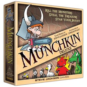 Steve Jackson Games | Munchkin: Deluxe | Board Game | Ages 14+ | 1-4 Players | 30-120 Minute Playing Time