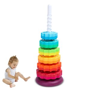 Baby Sensory Spin Gears Stacking Rings Toy
