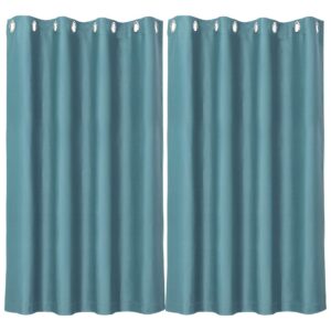 PiccoCasa Darkening Window Treatment Panel Valances Set Short Tier Curtain Drapes Decoration for Bathroom and Kitchen