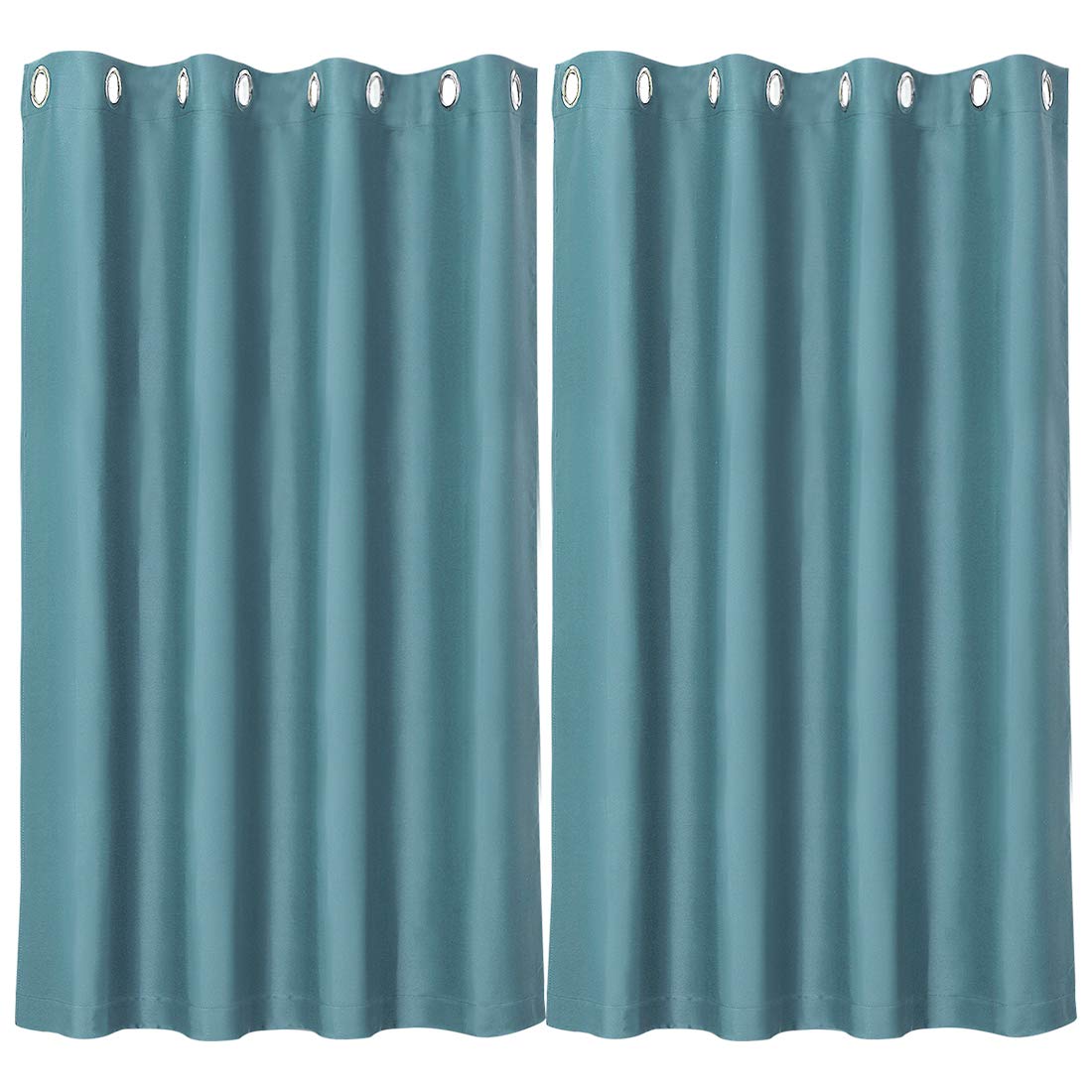 PiccoCasa Darkening Window Treatment Panel Valances Set Short Tier Curtain Drapes Decoration for Bathroom and Kitchen