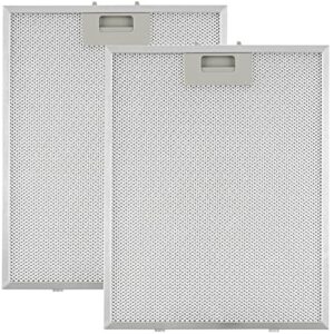 Cooker Hood Metal Grease Filter for Many Leading Brand of Cooker Hood/Extractor Fan Vent - 320 x 260mm - Pack of 2 - Silve