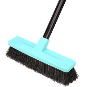 Yard Brush Telescopic Long Handle with Stiff Bristles Outdoor Broom for Cleaning Scrubbing Driveway Yard Wood Stone Leaves Lawn Garden Broom