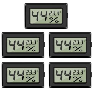 EEEKit 5-Pack LCD Digital Hygrometer Thermometer
