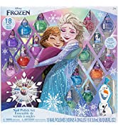 Disney Princess - Townley Girl 18 pcs Nail Varnish Set for Kids|Non-Toxic Peel-Off Water-Based Sa...