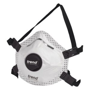 Trend RPE/FFP3V/5 Valved Dust Mask. Lightweight Moulded FFP3 Disposable Respirator for Protection Against fine Nuisance Particles-5 Pack