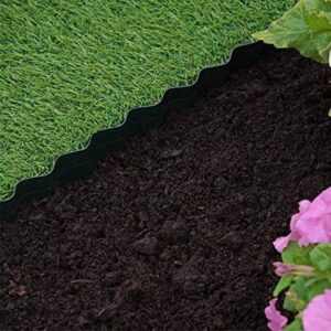 Garden Mile 1 Roll 10cm x 10m Strong Green Garden Lawn Border Edging For Grass Borders Flower Beds Stones Flexible Plastic Edge