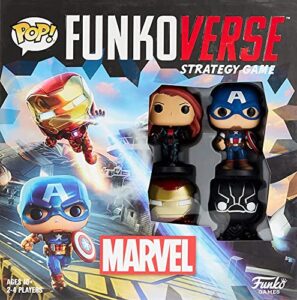 Funko Funkoverse: Marvel Avengers (4 Pack Exclusive POP! Figures) Light Strategy Board Game For Children And Adults (Ages 10+) Ideal for 2-4 Players 4606