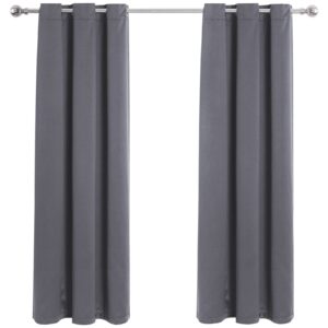 LAVANCE 2 Panels Blackout Curtains Eyelet 140 x 183cm Window Treatment Light Blocking Privacy Drape for Bedroom Living Room