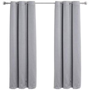 LAVANCE Blackout Eyelet Curtains 2 Panels Grommet Thermal Insulated Darkening Curtains 140 x 183cm Window Treatment Privacy Drape Curtains Panel for Bedroom Living Room