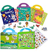 Jocossol Educational Toy for 2-4 Years Olds Kids Girl, Reusable Sticker Book age 1 2 3 Boys Girls...