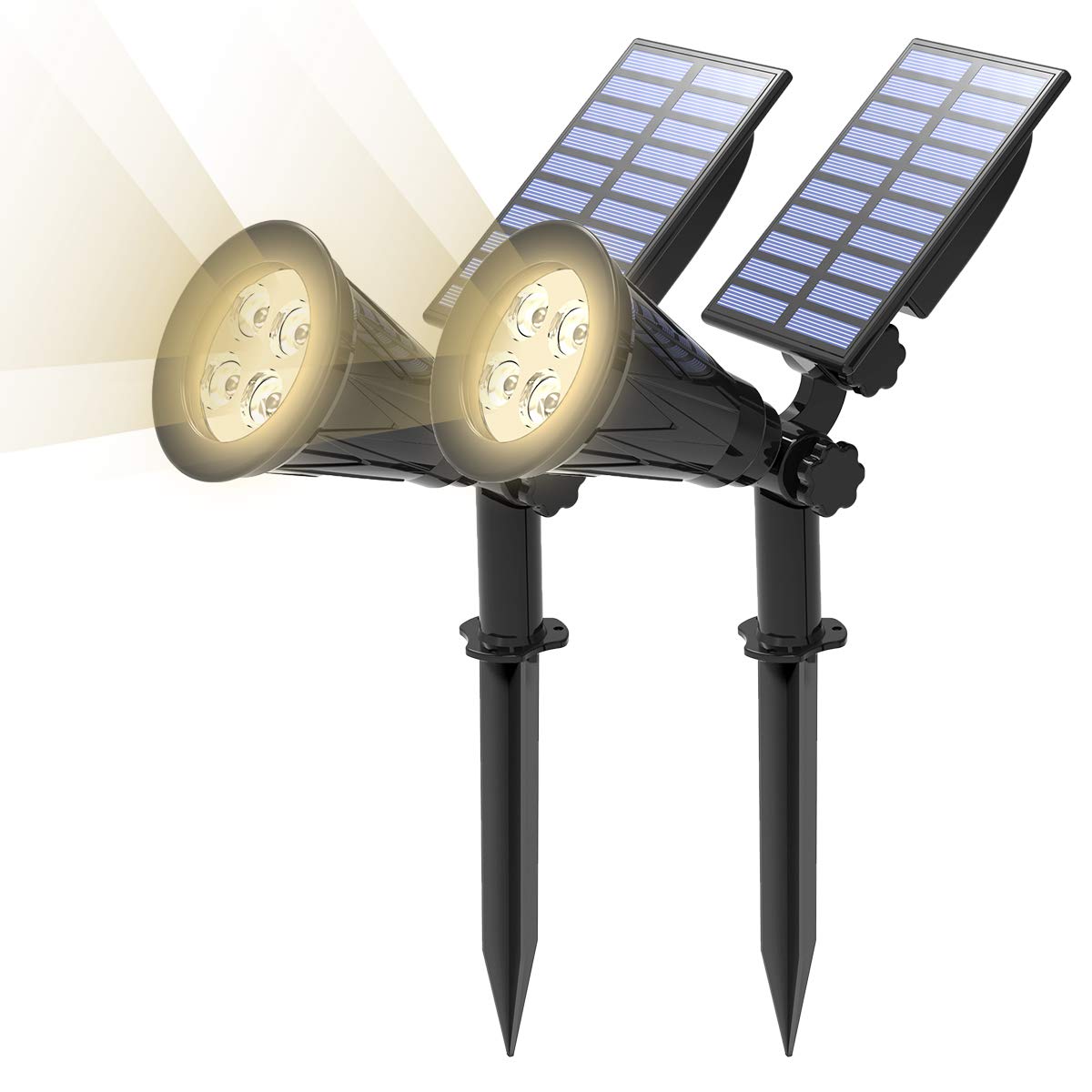 T-SUN (2 Pack LED Solar Spotlights
