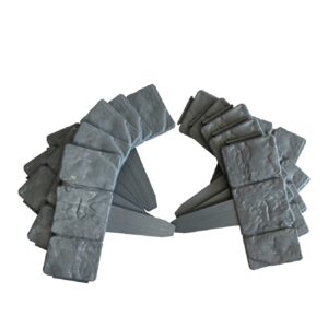 Ram©20 x Pack Dark Grey Cobbled Stone Effect Garden Lawn Edging Plant Border - Simply Hammer In 10 Pack Dark Grey Cobbled Stone Effect Garden Lawn Edging Plant Border - Simply Hammer In 5 Mete