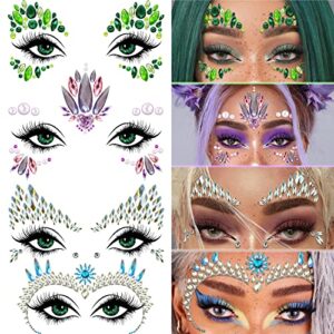 Face Gems 4 PCs Festival Face Body Gems Festival Accessories (UK Company)