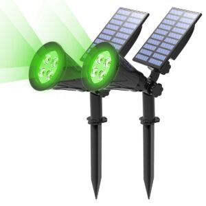 T-SUN (2 Pack&250 Lumens) LED Solar Spotlight