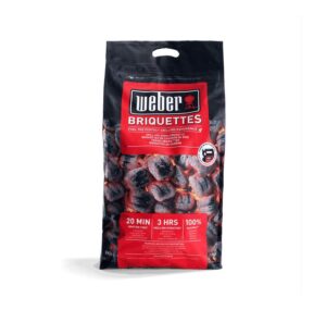 Weber Barbeque Briquettes | 8 kg Bag | BBQ Coal for Weber Grills | Coal BBQ Fuel | Premium Quality