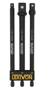 lexivon impact socket adapter set