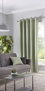 Green dim out eyelet curtains