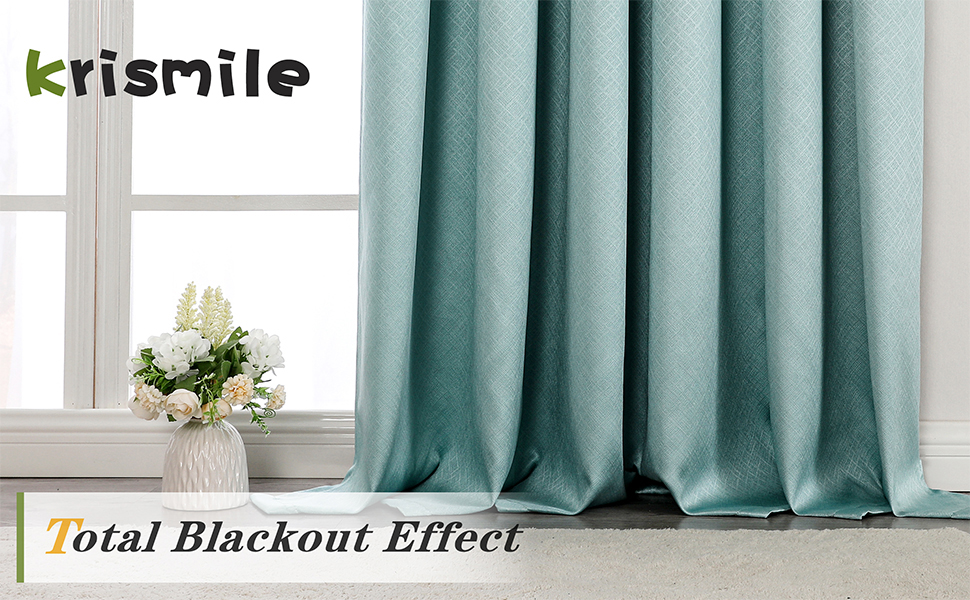 teal curtain