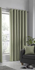 Green Light Filtering Eyelet Curtains