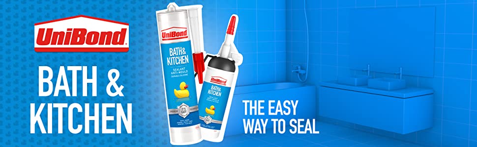 Unibond bath and kitchen sealant silicone white
