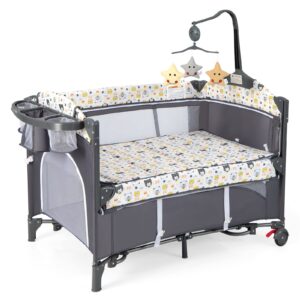 GYMAX Baby Travel Cot