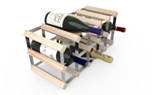 RTA 15 Bottle Traditional Wine Rack-Kit-Natural Pine (FSC)