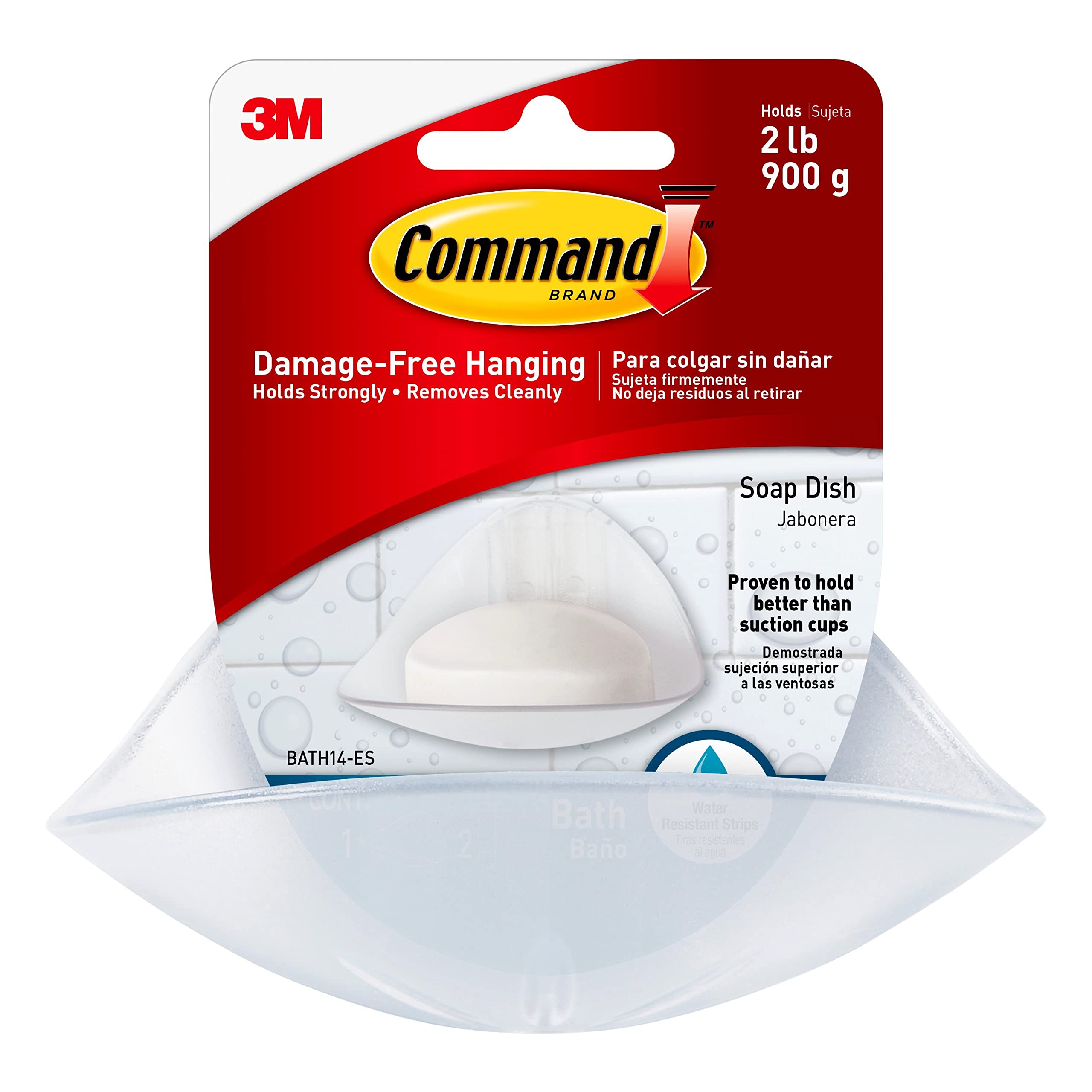 3M Command BATH14-ES Soap Dish - white