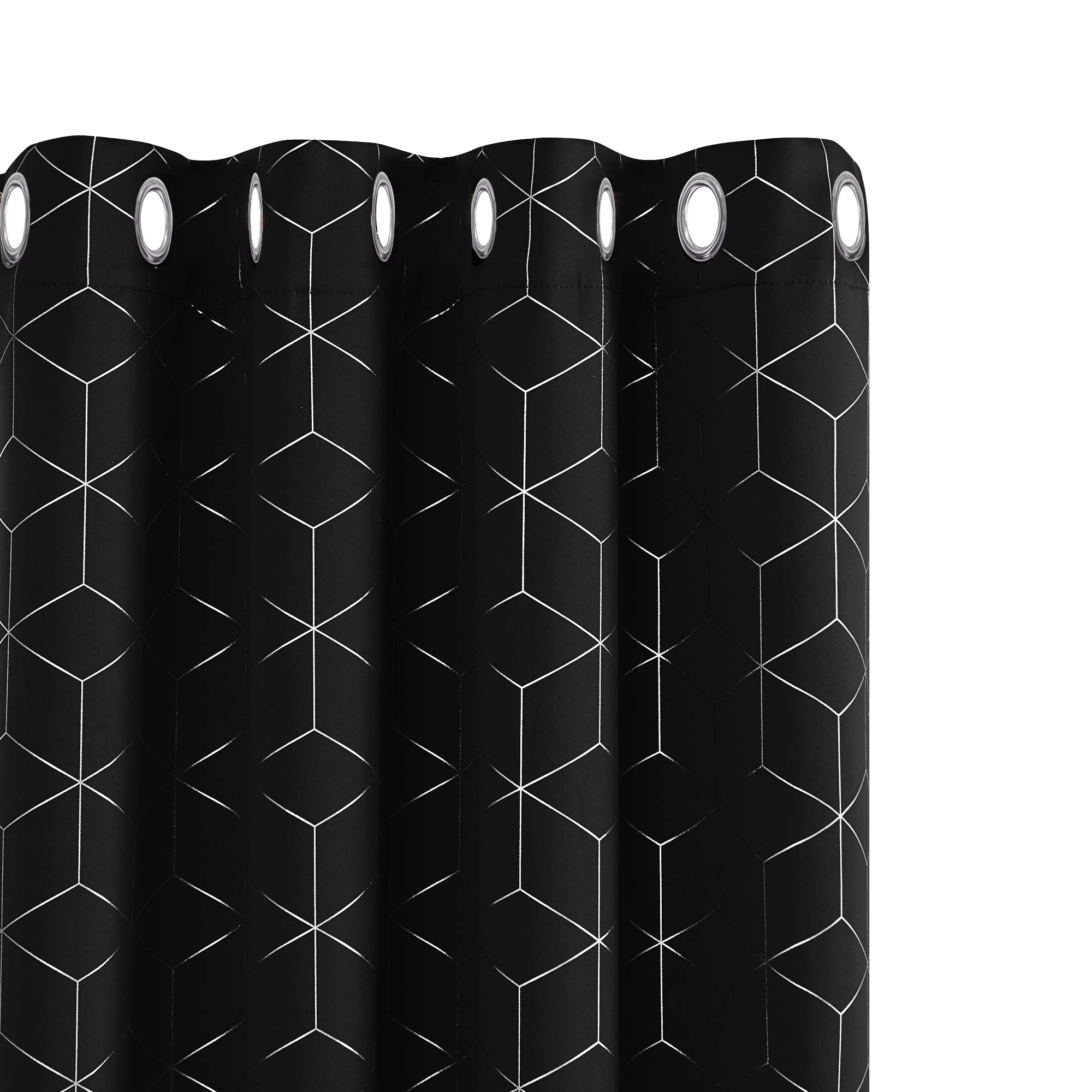 Deconovo Eyelet Blackout Curtains 90 Inch Drop
