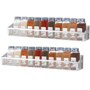 Spice Rack Wall Mounted Storage Organiser Jar Racks Kitchen Metal for Hanging Inside Cupboard Pantry herb Storage Spices