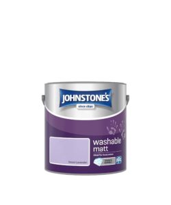 Johnstone's - Washable Paint - Sweet Lavendar - Matt Finish - Emulsion Paint - Highly Durable - Stain Resistant - Non Toxic & Low Odour - 12m2 Coverage per Litre - 2.5L