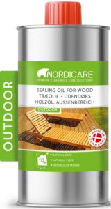Nordicare Sealing Wood Oil for Outdoor Garden Furniture - Teak Oil for Garden Furniture - Suitable for All Outdoor Types of Wood